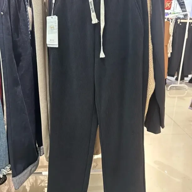 【VV FUSHI】K23123658经典条纹长裤弹性舒适直筒版型适合多种场合