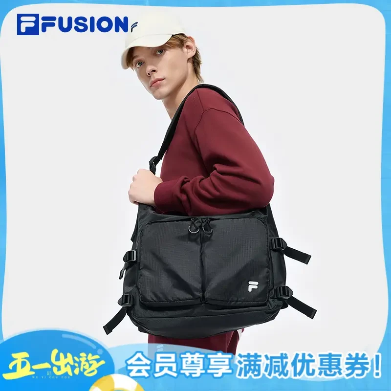 Fila斐乐大容量单肩包情侣款运动百搭潮流户外斜挎包T13U511123