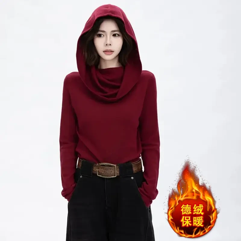 美美Vacation【小众设计】女巫大帽衫废土风德绒秋款套头帽衫