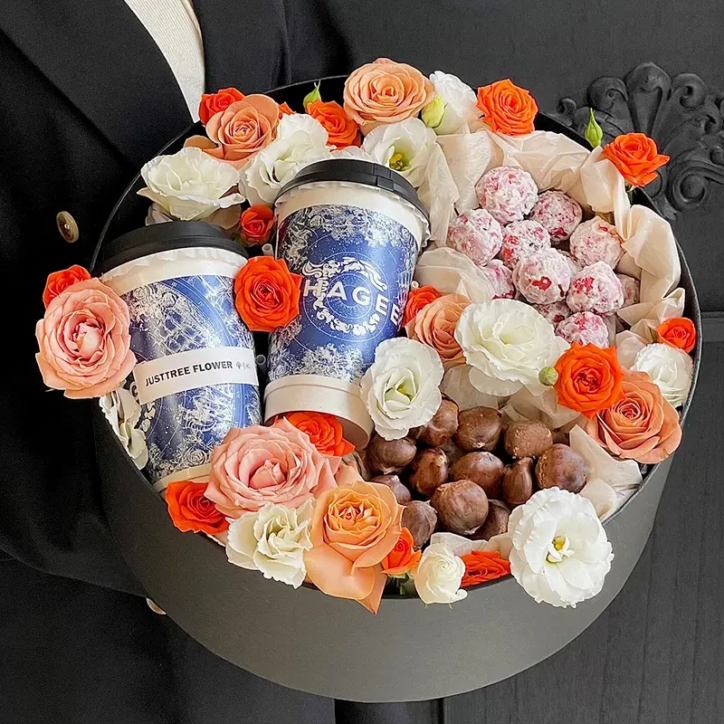 【入冬四件套】全国鲜花速递同城配送板栗奶茶烤地瓜零食生日花小时