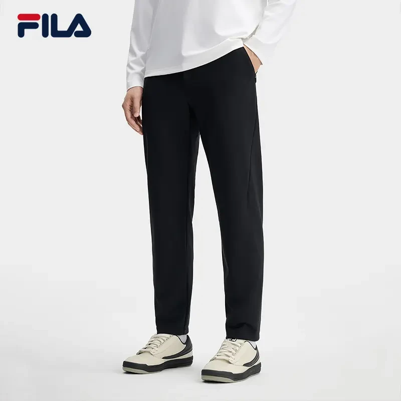 Fila/斐乐男【舒适弹力针织运动长裤】春季新款户外休闲F11M512603F