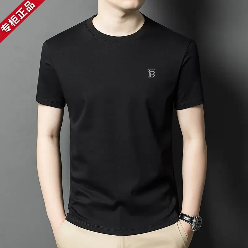 专柜正品/英伦轻奢潮流短袖T恤男装夏季新款高档潮流三防圆领半袖