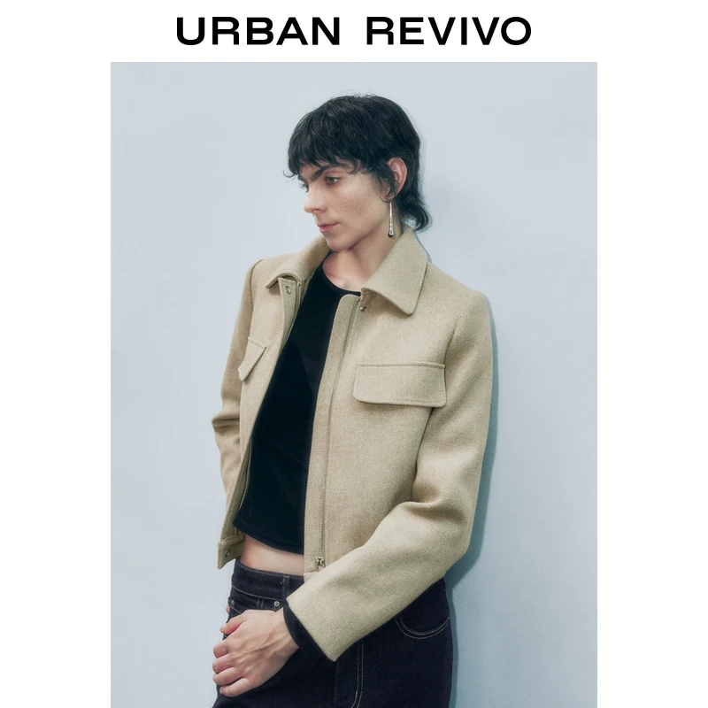 UR女装时尚休闲工装廓形感短款外套UWM140045