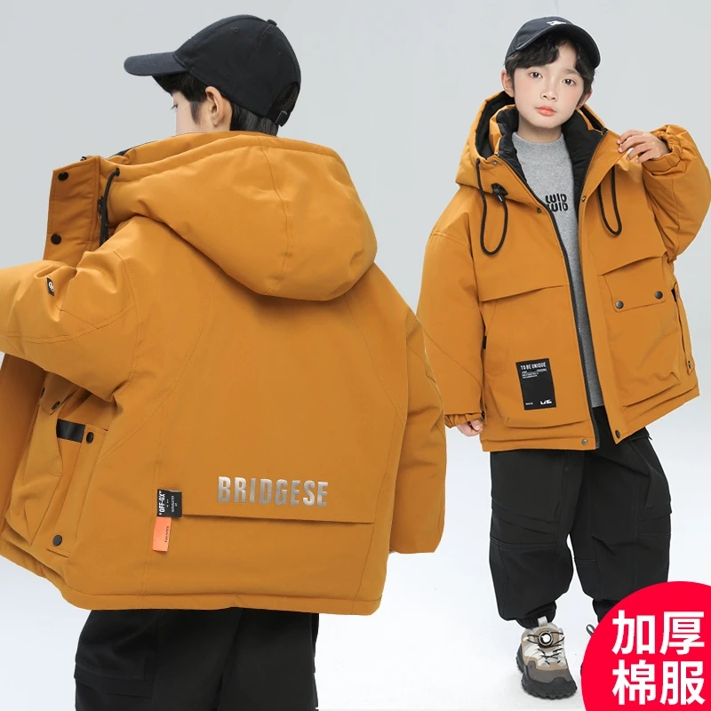 男童冬款棉服2024新款冬季加厚外套中大儿童酷帅网红潮DF089-3