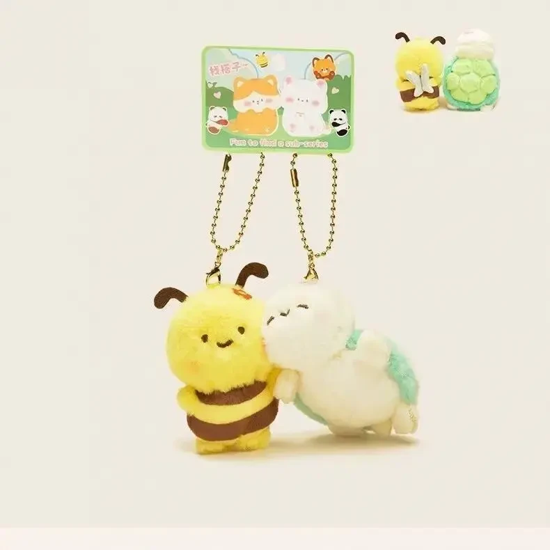 乌龟蜜蜂闺蜜贴贴磁吸毛绒公仔新款趣味软萌熊猫情侣一对书包挂件