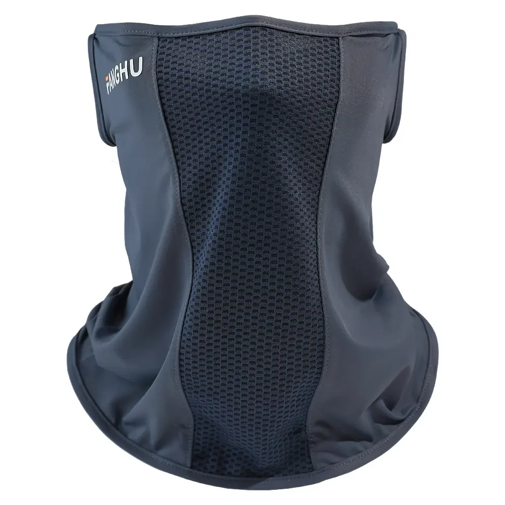 夏天防紫外线挂耳式防晒面罩透气护颈网纱冰丝脸罩男女运动钓鱼LX