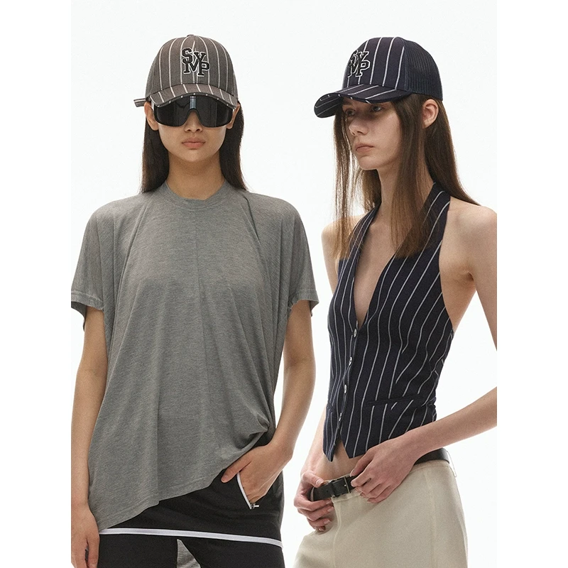 saumple study symp 刺绣条纹卡车司机鸭舌帽