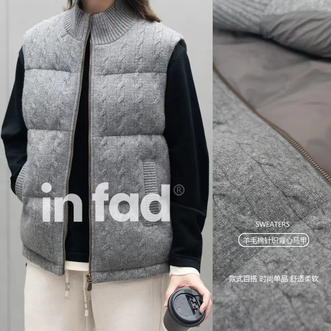 2025新款【绵羊毛填充马】绵羊毛针织麻花马百搭秋冬加厚毛织坎肩