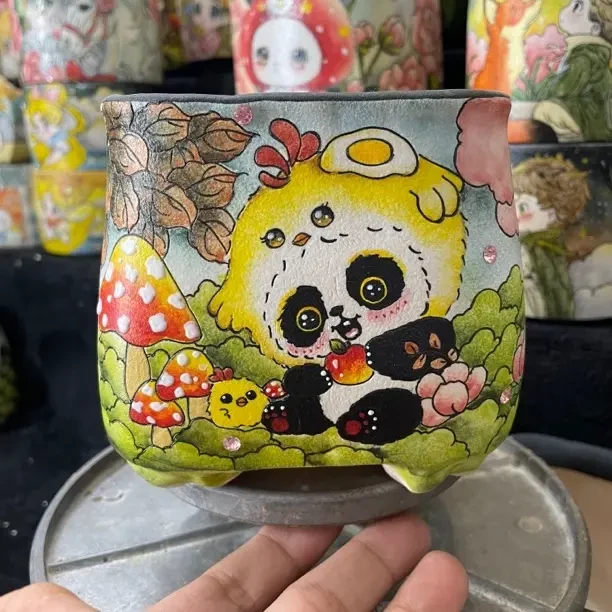 小鸡服装熊猫花器