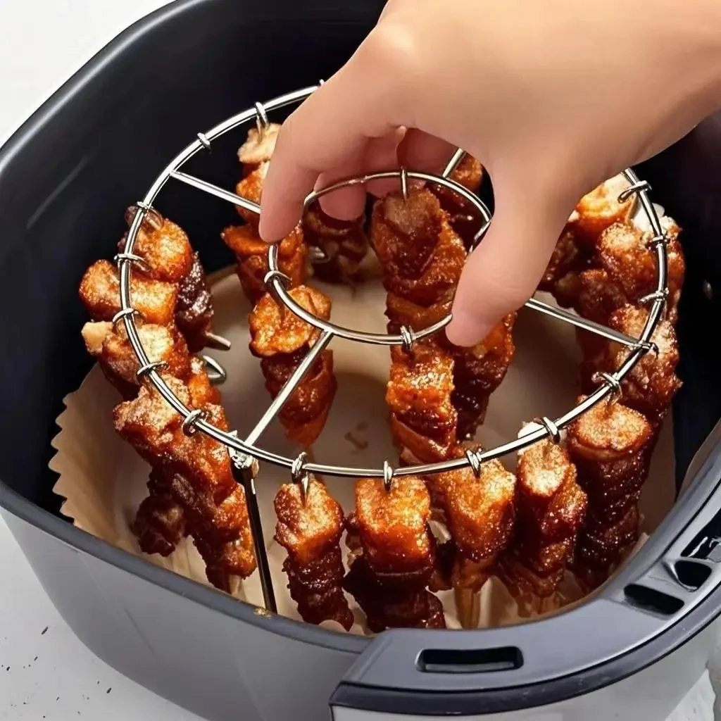 【超值25件套】空气炸锅烤箱烤架食品级304不锈钢吊架烤串烤签烤针