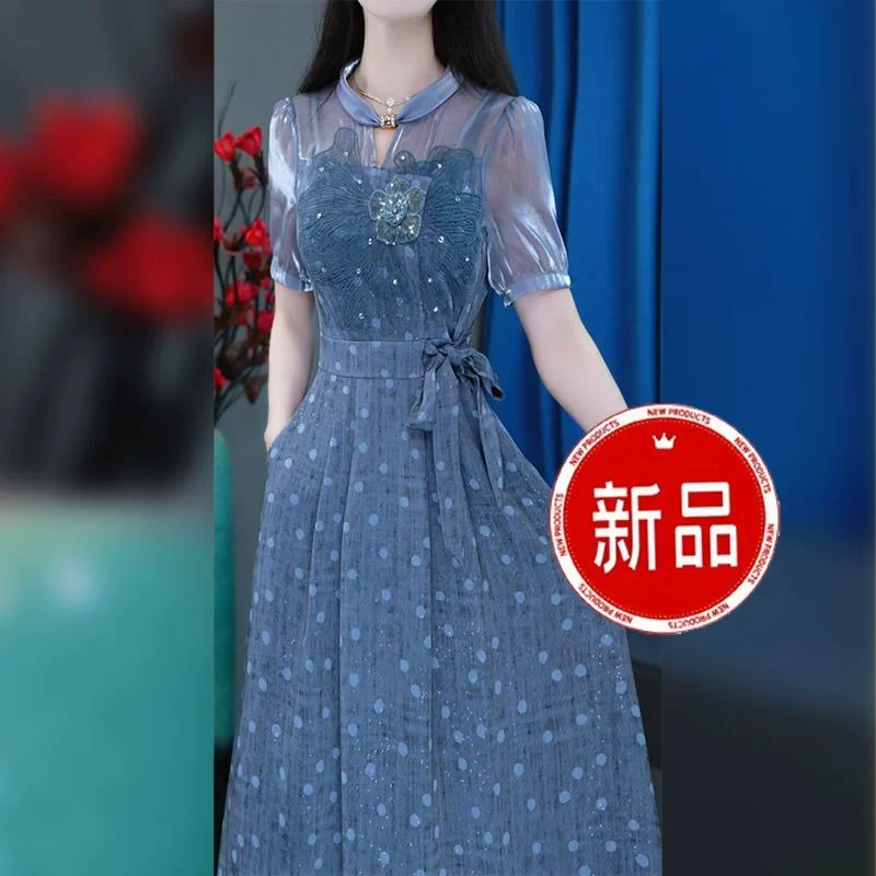 梦莎姿广州十三行女装爆款连衣裙2025新款性感掐腰显瘦小个子裙子