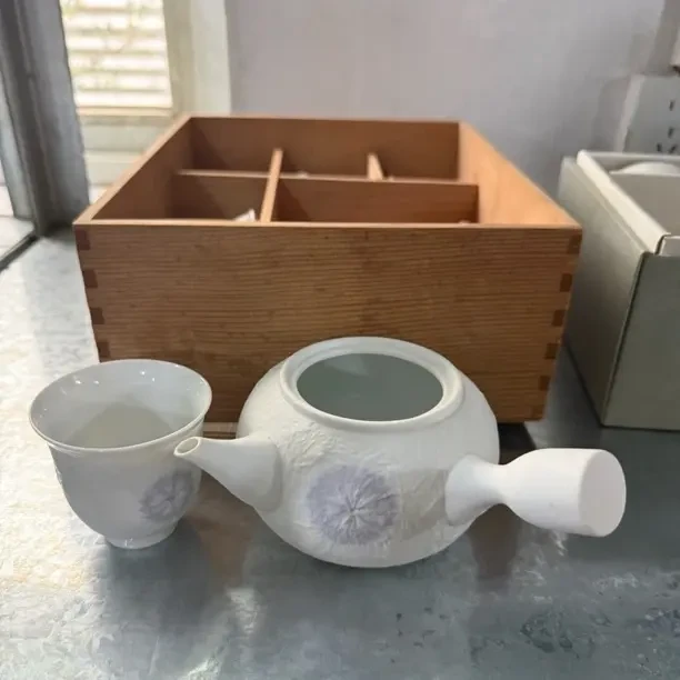 日本回流特殊磨砂工艺壶盖后配窑变结晶釉渐变紫陶瓷家用功夫精美