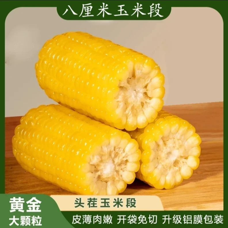 【头茬鲜糯玉米段】黄金八厘米玉米段东北玉米黄糯玉米独立真空包装