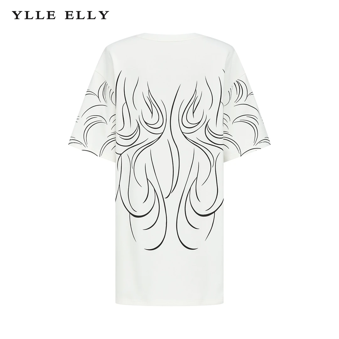 【籽言专属】圆领连衣裙2024早春新款简约卡通印花T恤裙Y534109353