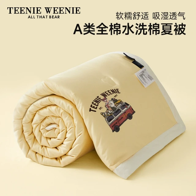 TeenieWeenie水洗棉夏被空调被亲肤夏凉被可机洗薄款被子