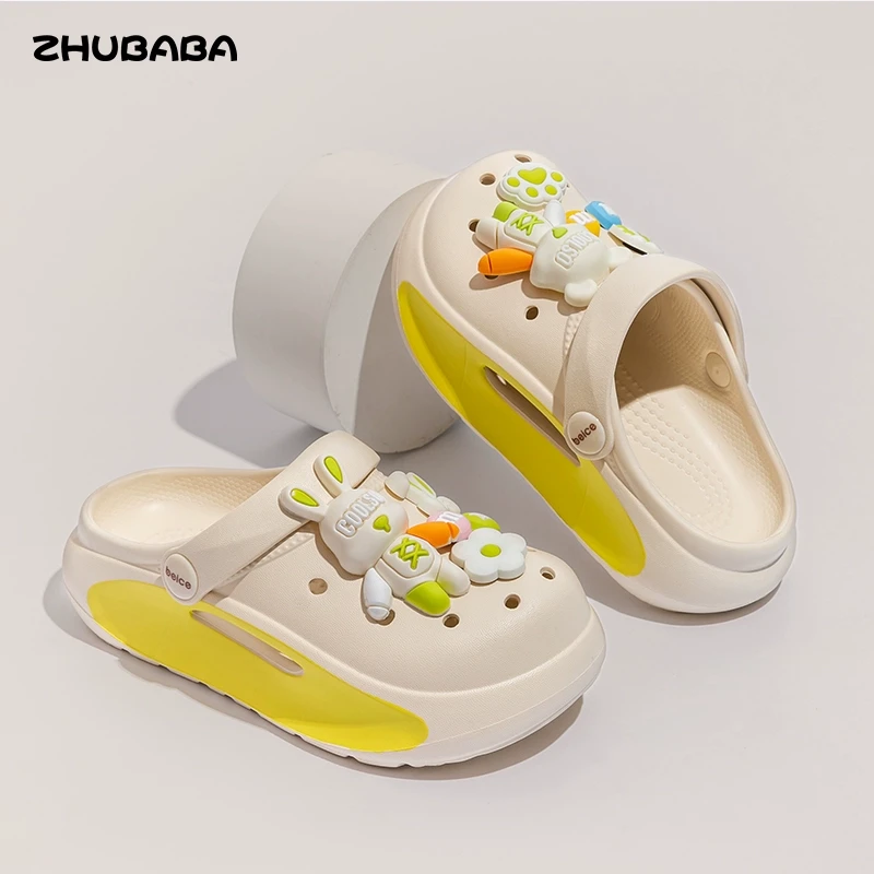 儿童拖鞋女童洞洞鞋夏季防滑卡通家居中大童宝宝小男孩外穿凉拖鞋