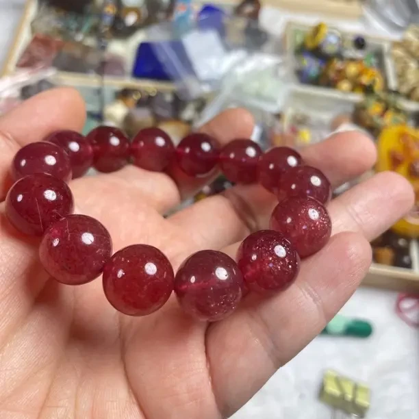 diy小众设计手链收藏级草莓卡15mm