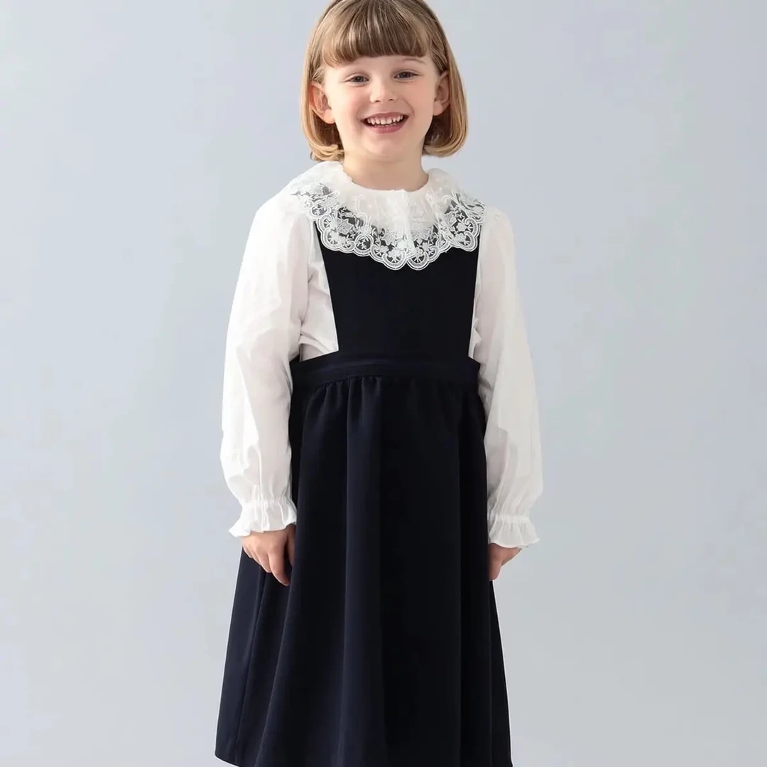 肖邦beams日本制女童学生制服套装水手学院风连衣裙面试服花瓣领