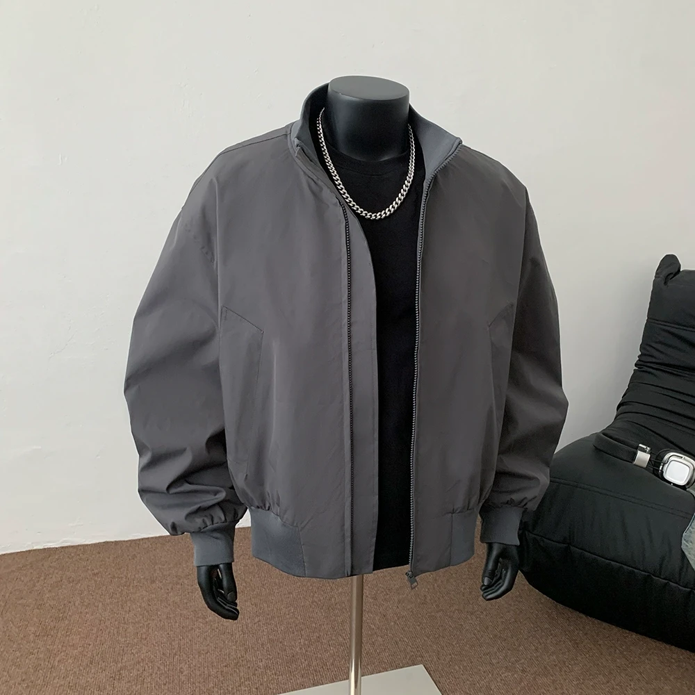 cleanfit飞行员夹克男款春秋季bomber立领工装外套美式炸街棒球服