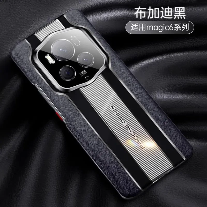 荣耀magic6壳华为magic6pro保时捷镜全包男士魔术6创意防摔真皮