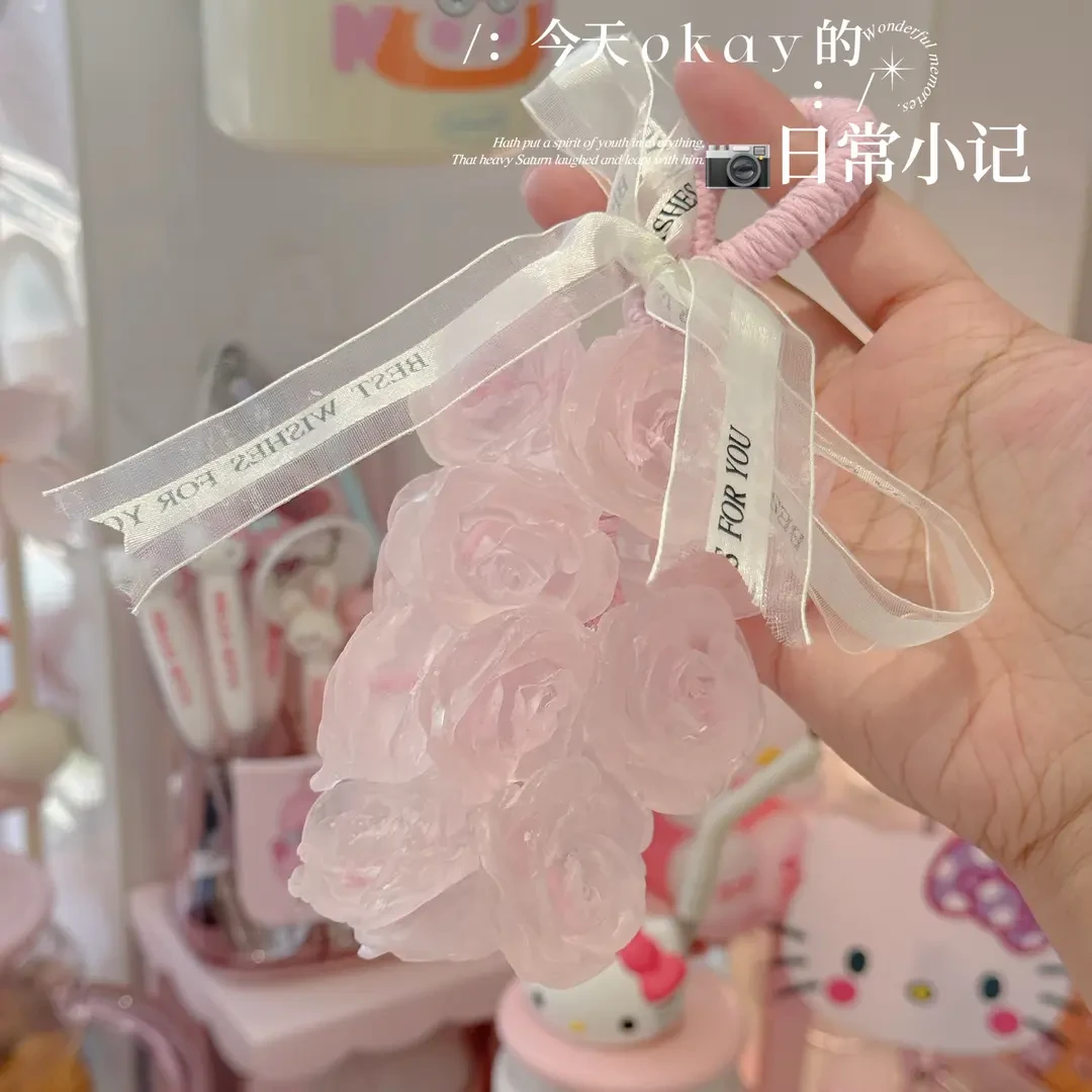 创意手工水晶玫瑰花香熏皂可沐浴洗手可作车载香薰伴手礼熏皂挂件