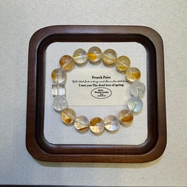 天然水晶手串多样款式 黄水晶+白水晶+ 海蓝宝