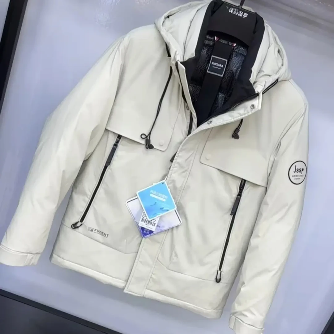 男士冬季连帽户外羽绒服