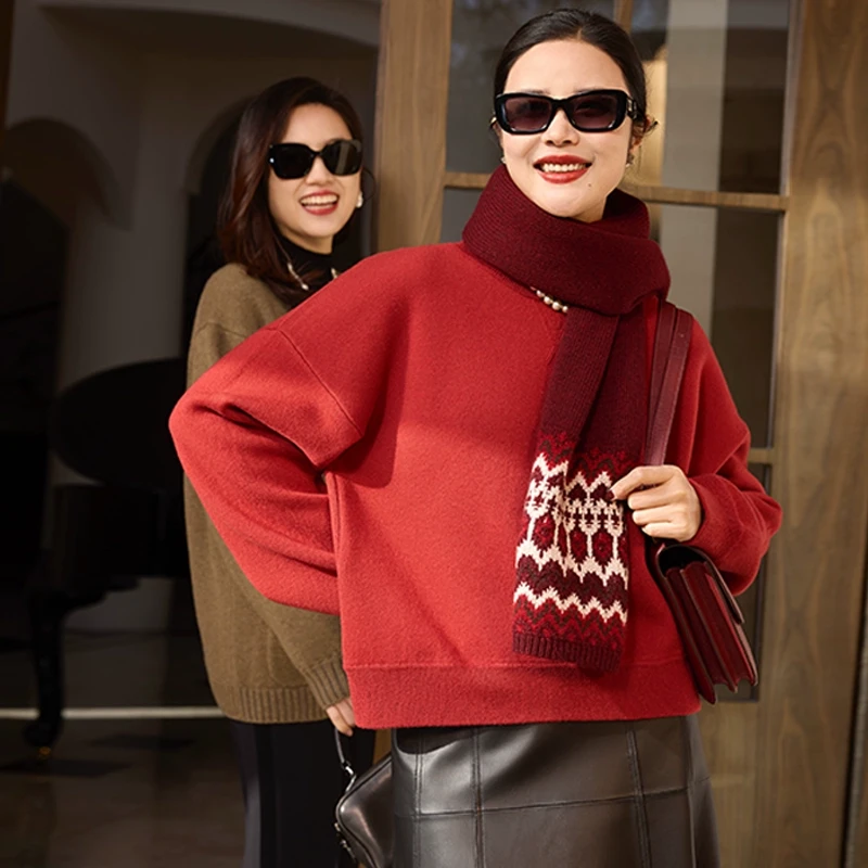 COLINWANG-大地礼赞|意大利Cariaggi/内蒙山羊绒松弛双面针织衫