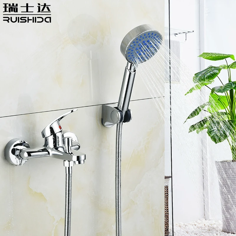 卫生间五档淋浴花洒喷头浴室增压淋蓬头套装家用不锈钢大喷头套装