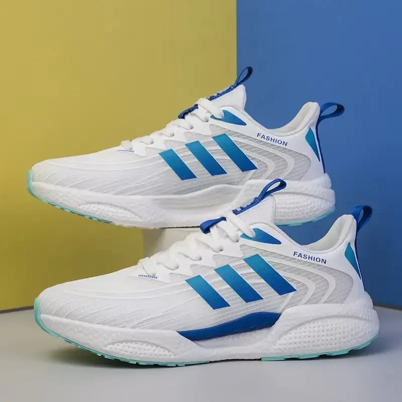 跑步鞋男鞋新款春秋情侣网面透气运动鞋青少年百搭休闲老爹鞋男士