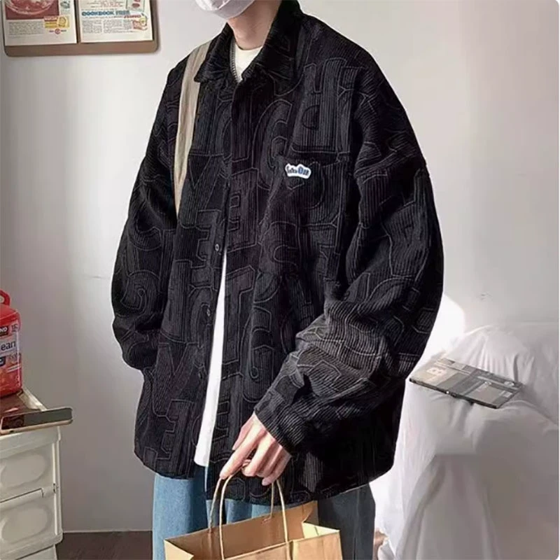 【11086包邮】2025春季新款青少年学生潮牌灯芯绒夹克衬衫外套