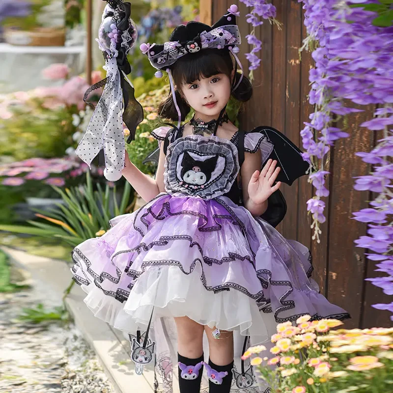 女童库洛米吊带裙夏季儿童洋气蓬蓬裙女宝宝生日套装洛丽塔公主裙