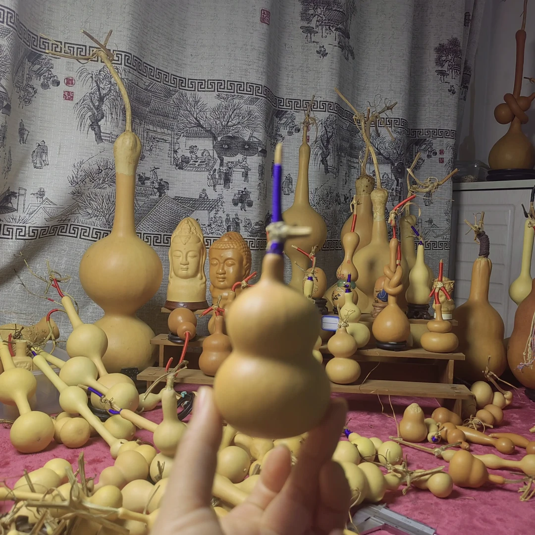 天然精品文玩小葫芦带龙头一物一拍可盘玩