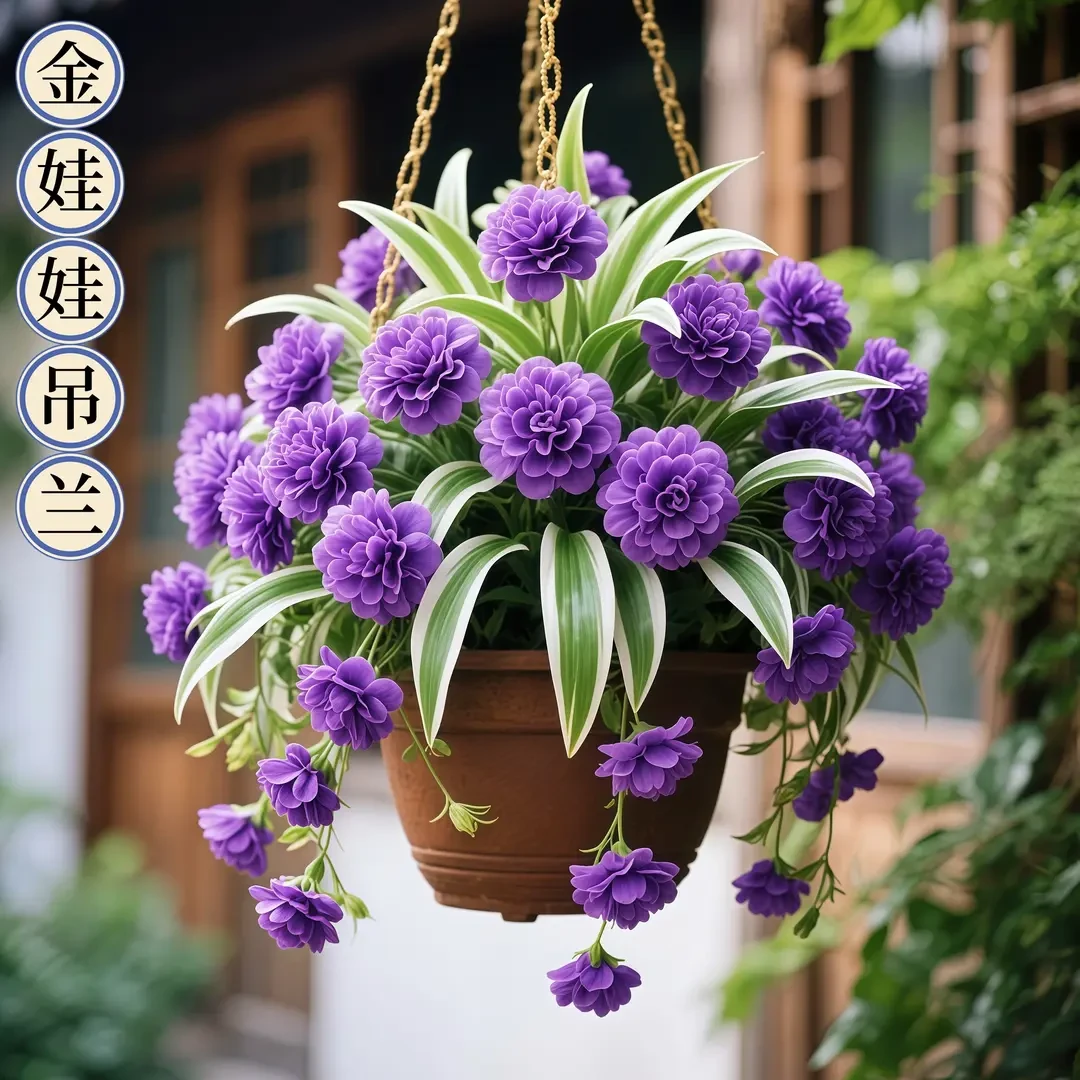 【四季开花】新品金娃娃大花吊兰驱蚊四季开大花浓香型花卉盆栽好养