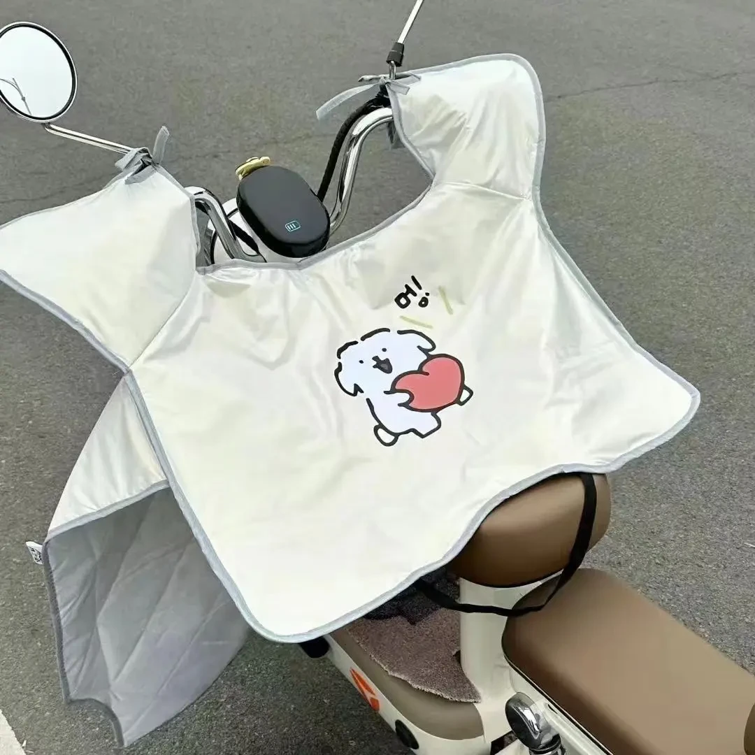 夏季电动车挡风防晒适合四季通用电瓶车春秋款防水超轻薄
