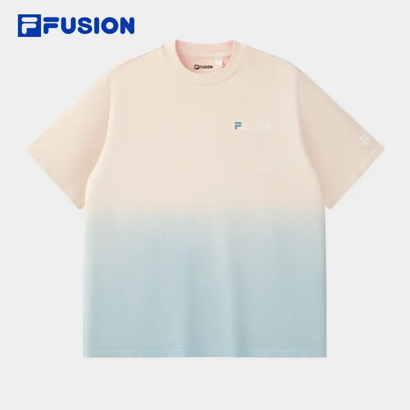 斐乐夏季女款【渐变圆领T恤】百搭基础款休闲短袖T11W523107