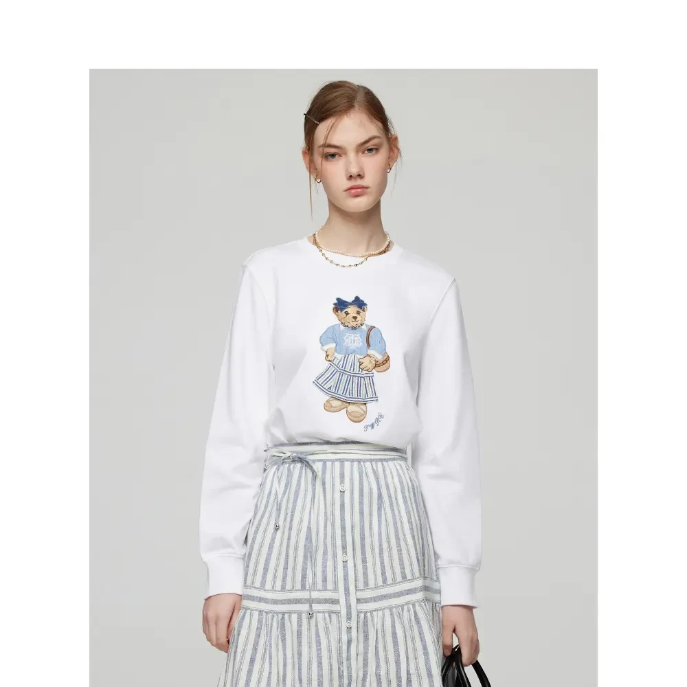 Teenie Weenie小熊卡通卫衣女25年夏季新款TTMA252301W