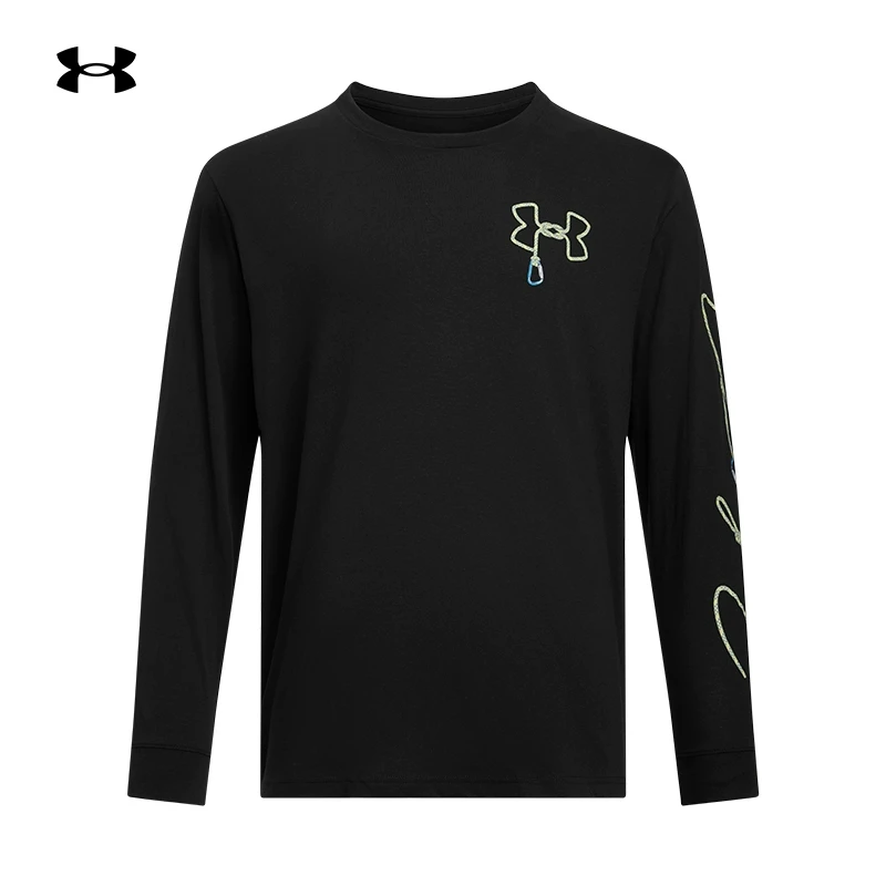 安德玛官方UA秋冬Outdoor男子印花户外运动长袖T恤1390228