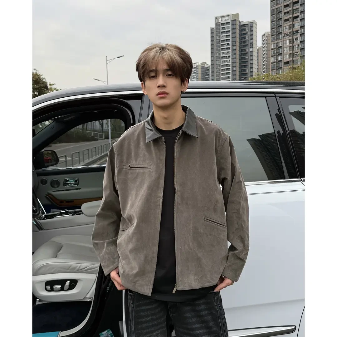 cleanfit底特律复古痞帅小众设计感休闲翻领夹克春秋高街百搭男款