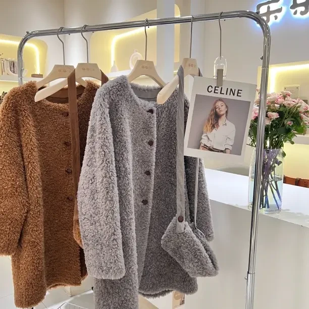 乐乐小铺-中长款羊毛外套