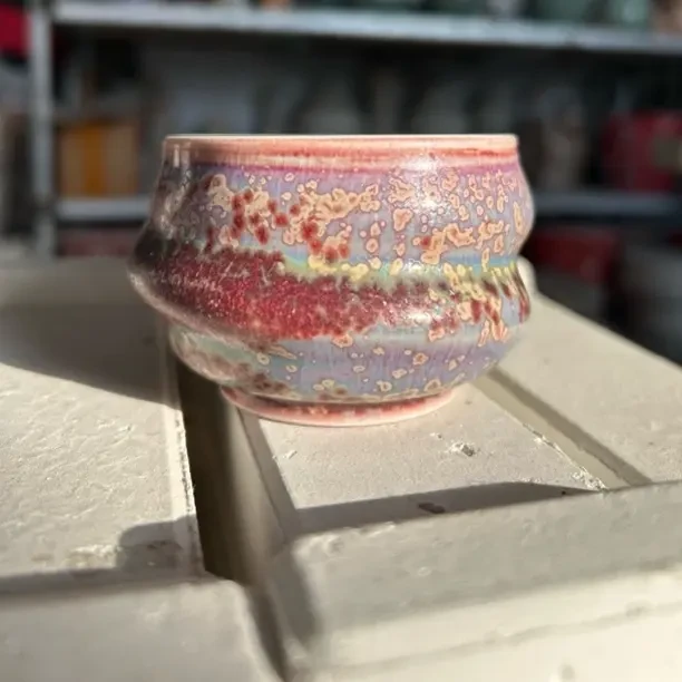 纯手工窑变釉主人杯适合品茗家用