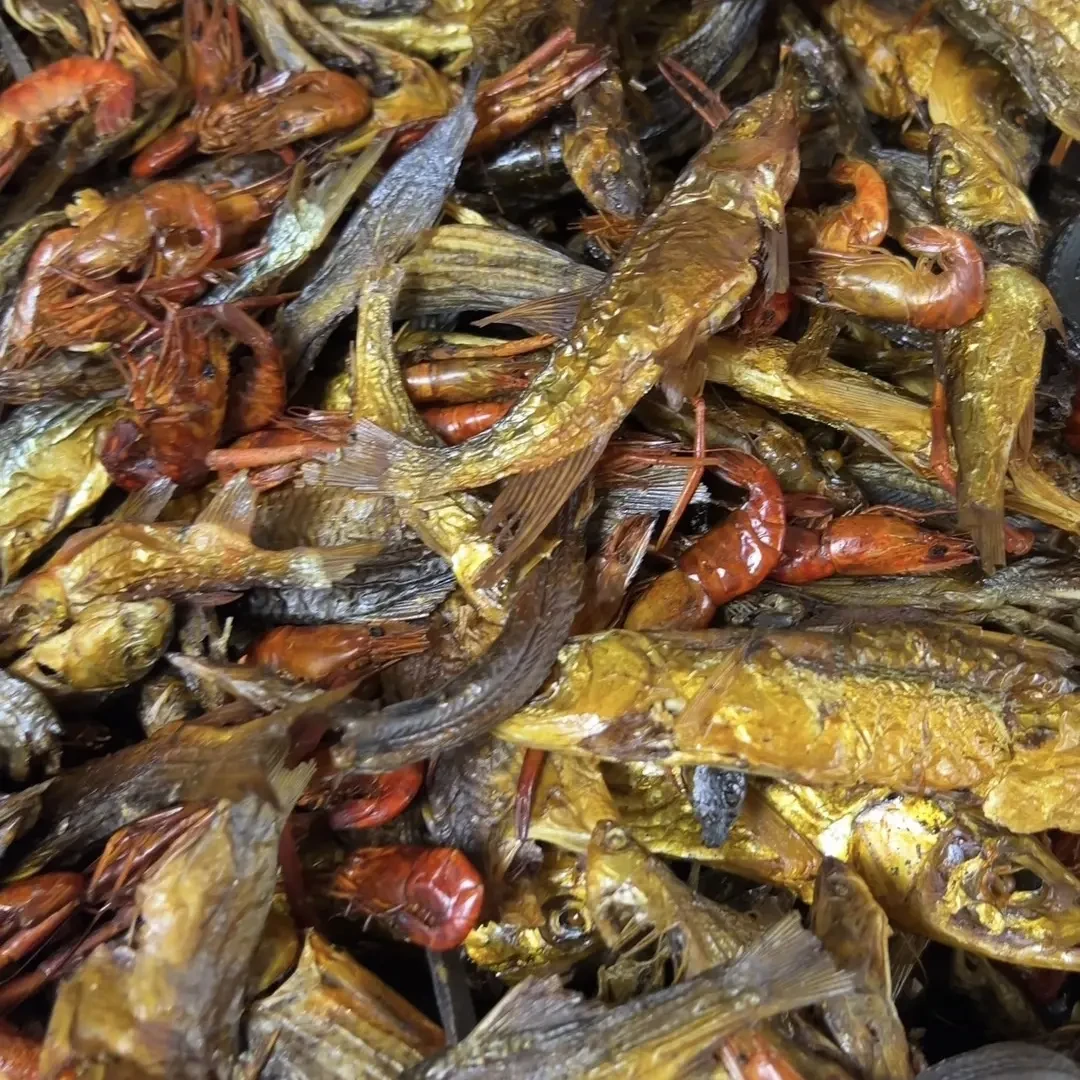 原生态溪水烟熏小杂鱼已净膛新鲜美味