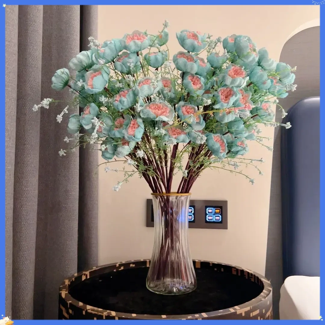 轻奢高档仿真花摆设杜鹃花假花客厅餐桌干花束装饰插花艺家A085