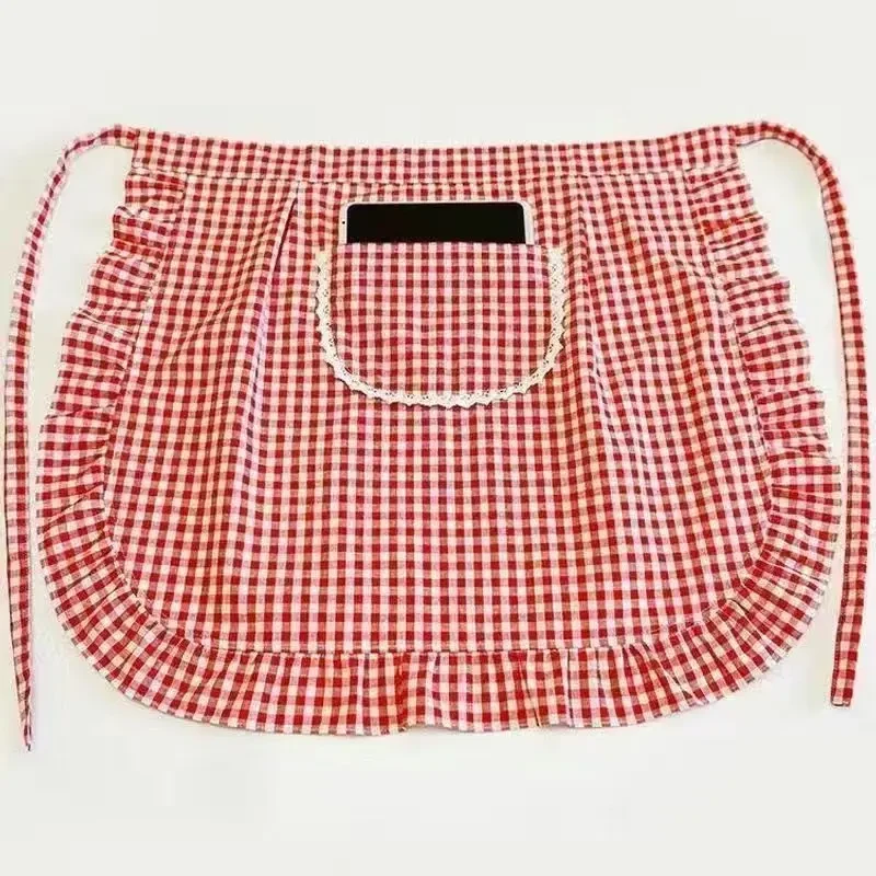 半身棉布围裙洋气家用防污半截围腰厨房做饭工作服新款时尚R289