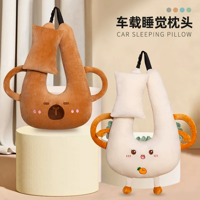 儿童车上睡觉神器车载枕头汽车后排坐车安全带防勒脖抱枕成人孩子
