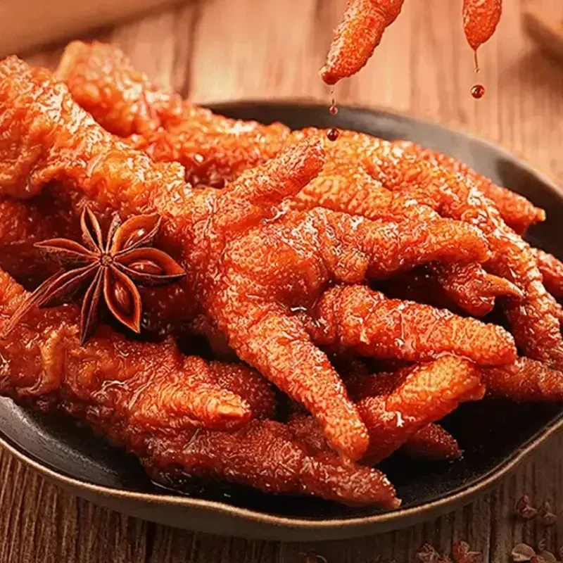 【虎皮凤爪对对碰】虎皮卤鸡爪休闲小吃充饥即食解馋（八个道具一包）