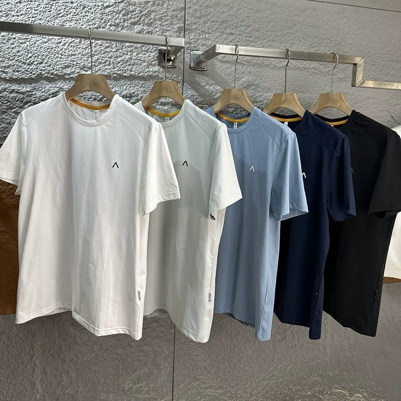速干透气！面料会呼吸！外贸男装夏季速干弹力圆领休闲短袖T恤衫