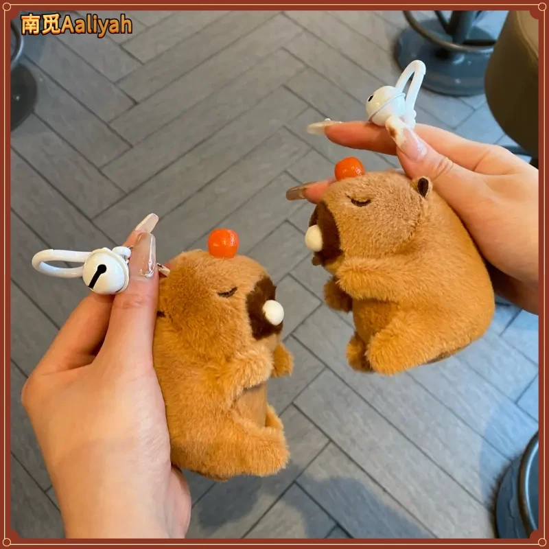 卡皮巴拉玩偶公仔吐泡泡捏捏乐玩具挂件创意节日高级感礼物B11