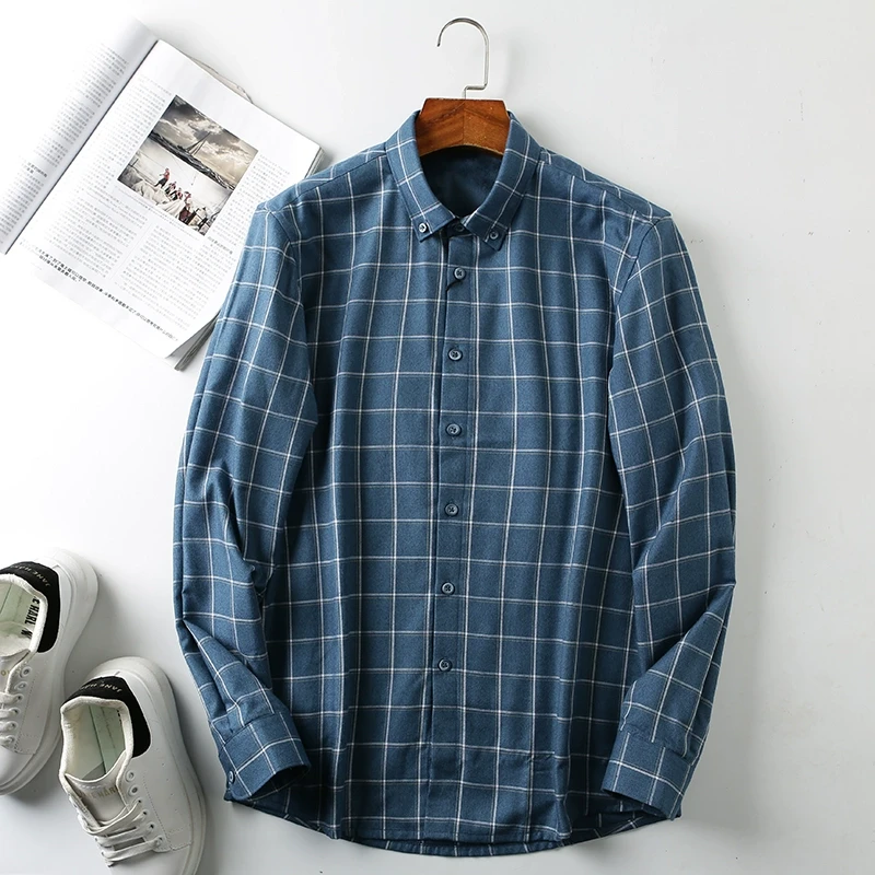 工薪有选简约基础款男长袖衬衫四季内搭寸衫上衣24XH0012