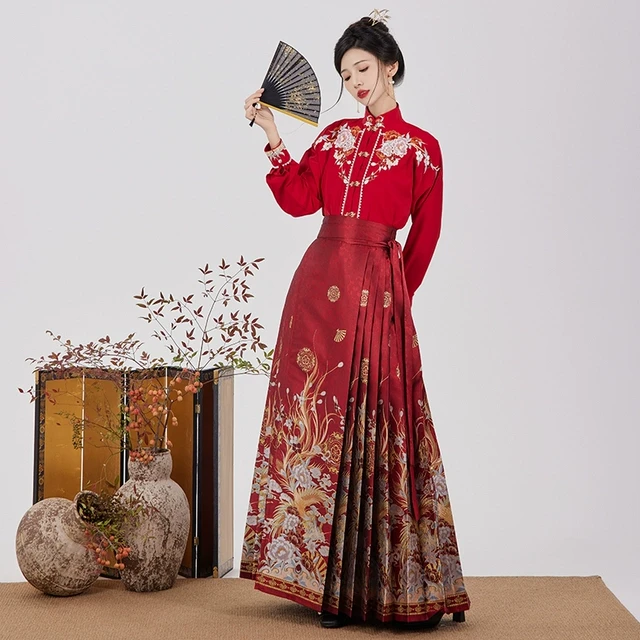 红色马面裙套装大码结婚敬酒服新娘新中式国风改良汉服女2025新款